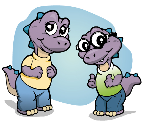 dino siblings Ava and Liam